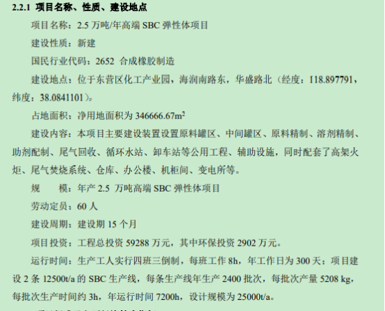 海科化工子公司出資5.9億元建2.5萬(wàn)噸高端SBC彈性體項(xiàng)目